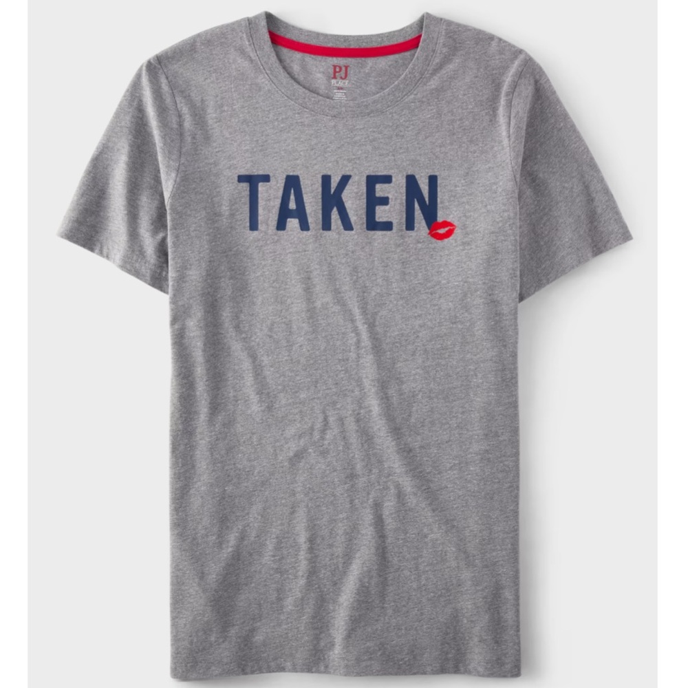 PJ Place Gray Short Sleeve Tee - 'TAKEN' Print